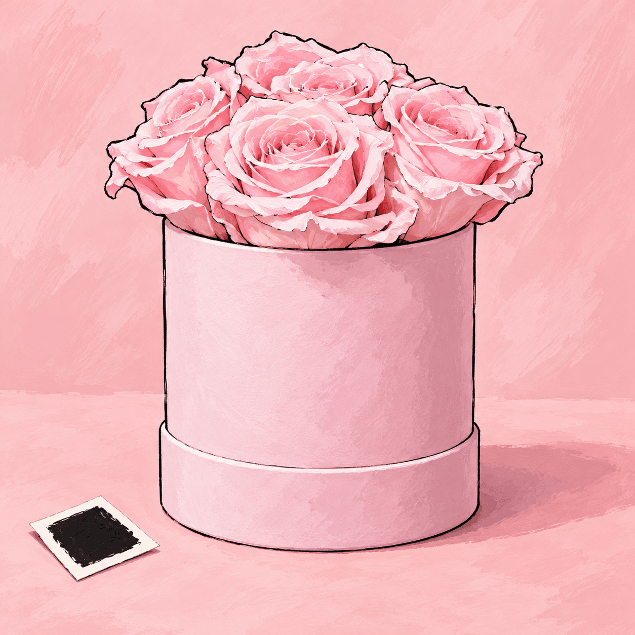 Pink On Purpose: an illustrated Deliverose composition.