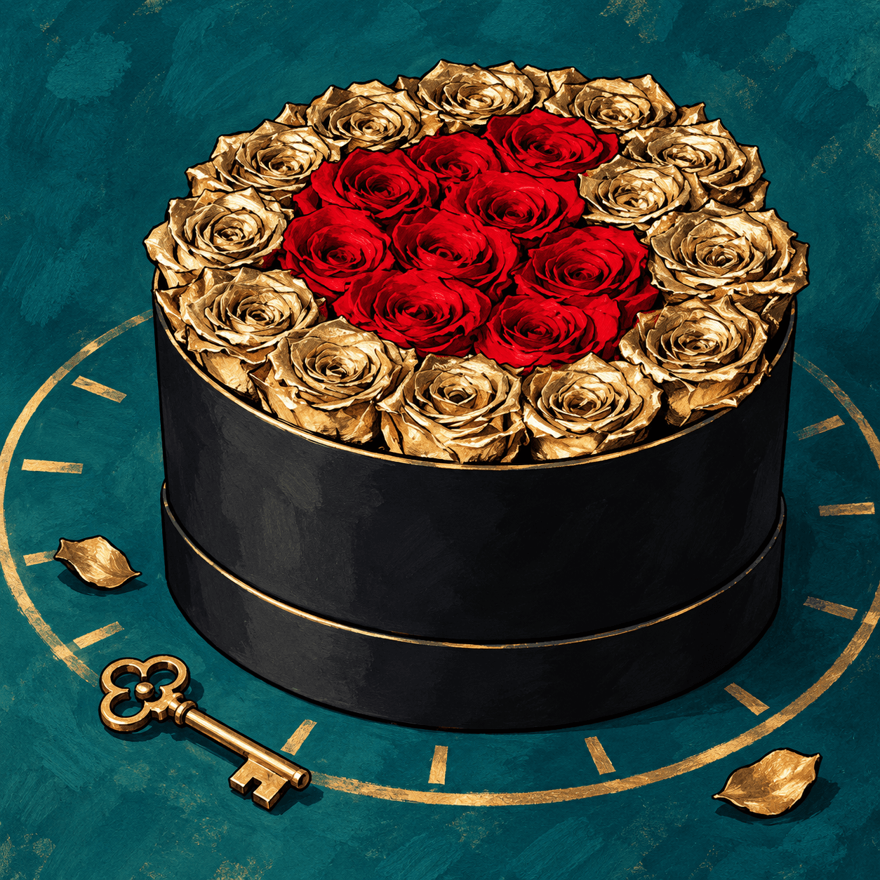 Heart Of The Vault: an illustrated Deliverose composition.