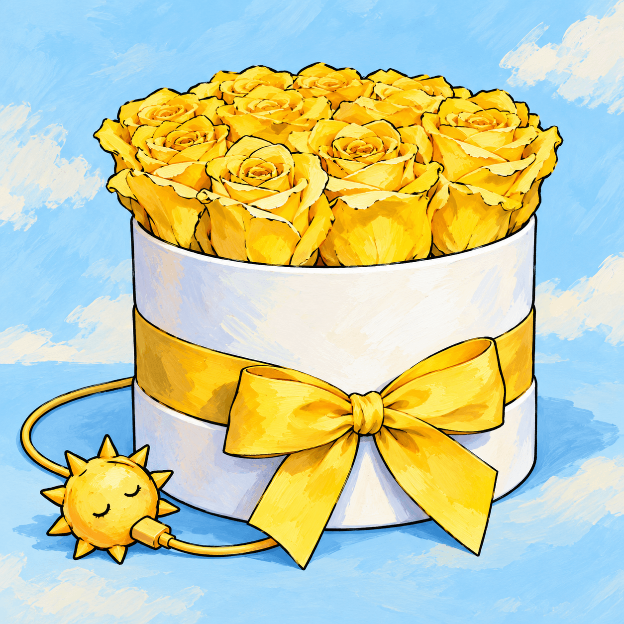 Solar Powered: an illustrated Deliverose composition.
