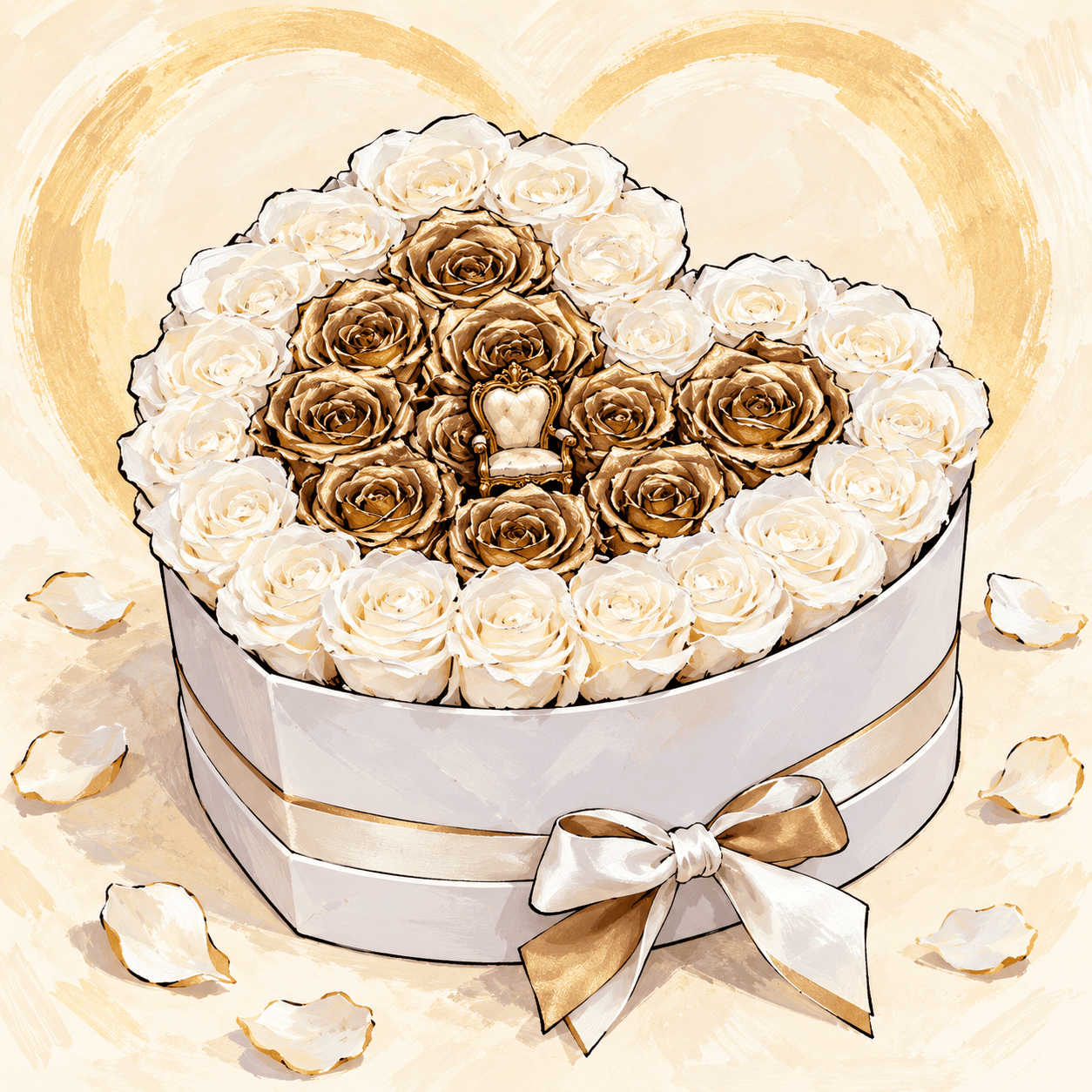 Golden Guest: an illustrated Deliverose composition.