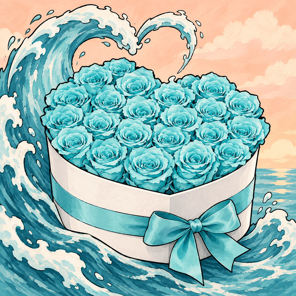Ocean Has Feelings: an illustrated Deliverose composition.