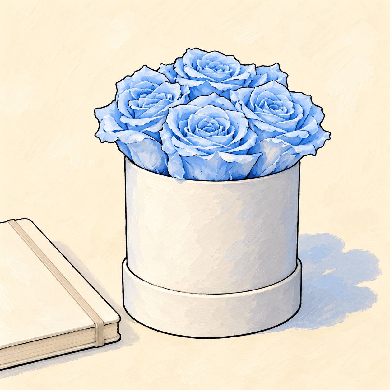 Sky Without Meetings: an illustrated Deliverose composition.