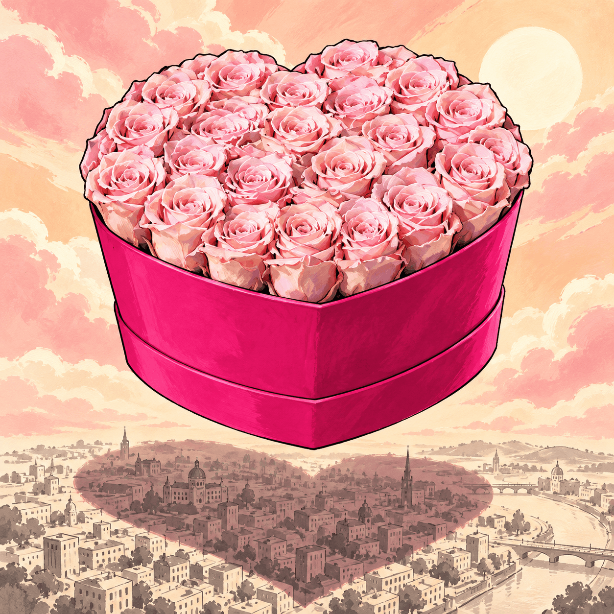 Pink Takes Over: an illustrated Deliverose composition.