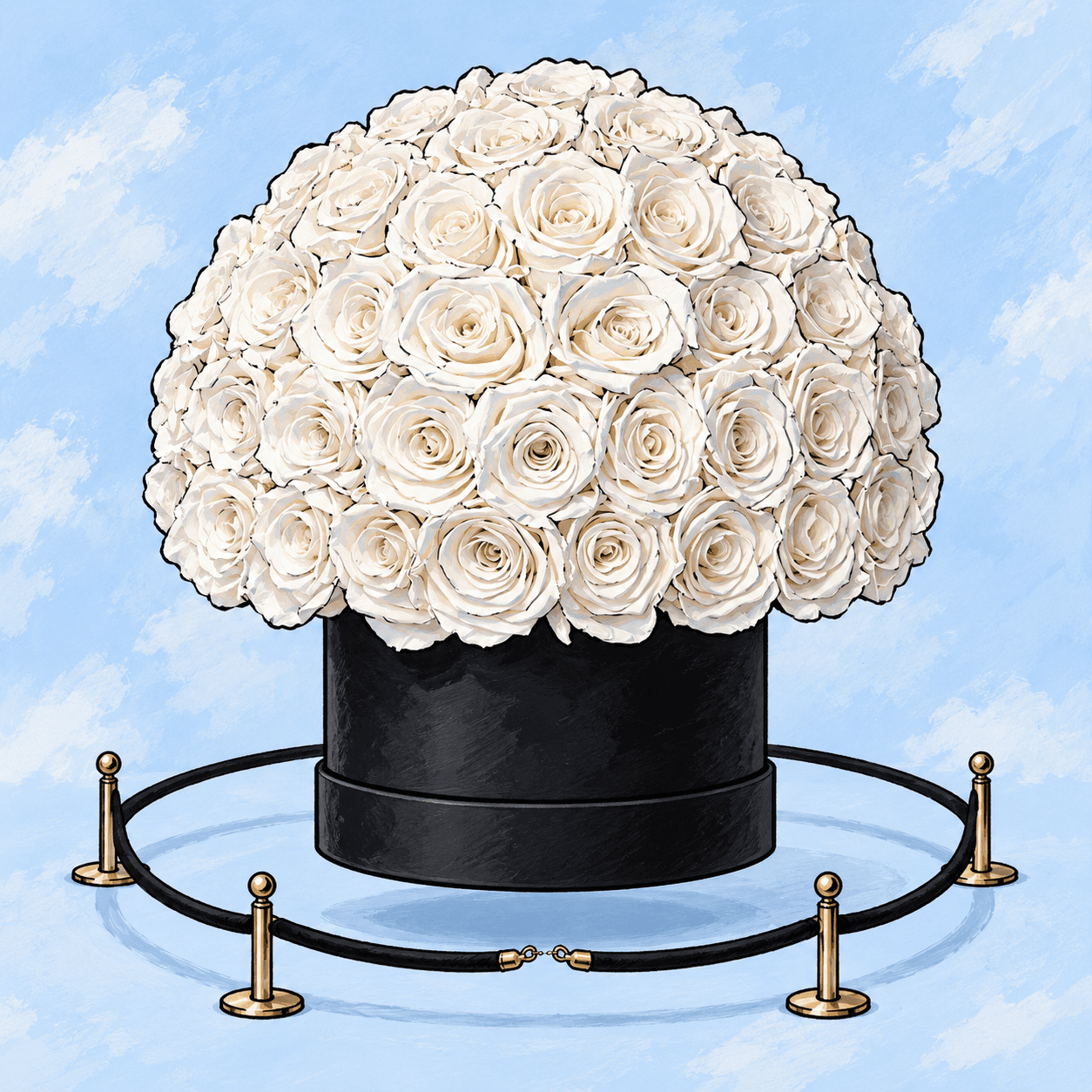 Cloud With Boundaries: an illustrated Deliverose composition.