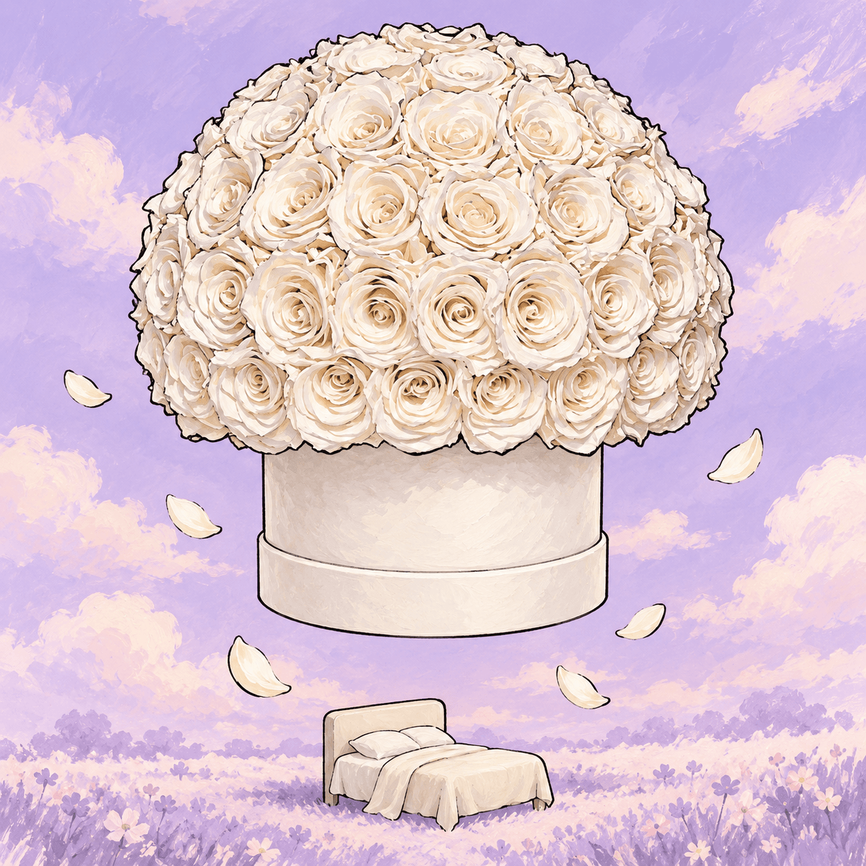 Full Time Daydream: an illustrated Deliverose composition.