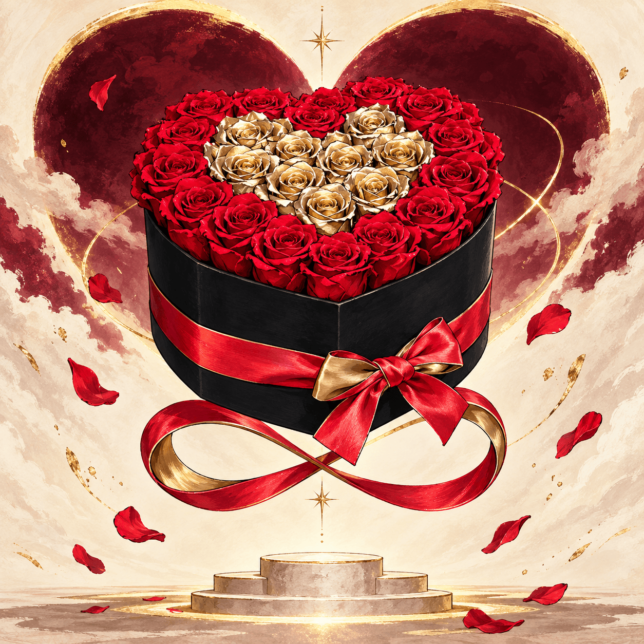 The Heart That Won: an illustrated Deliverose composition.